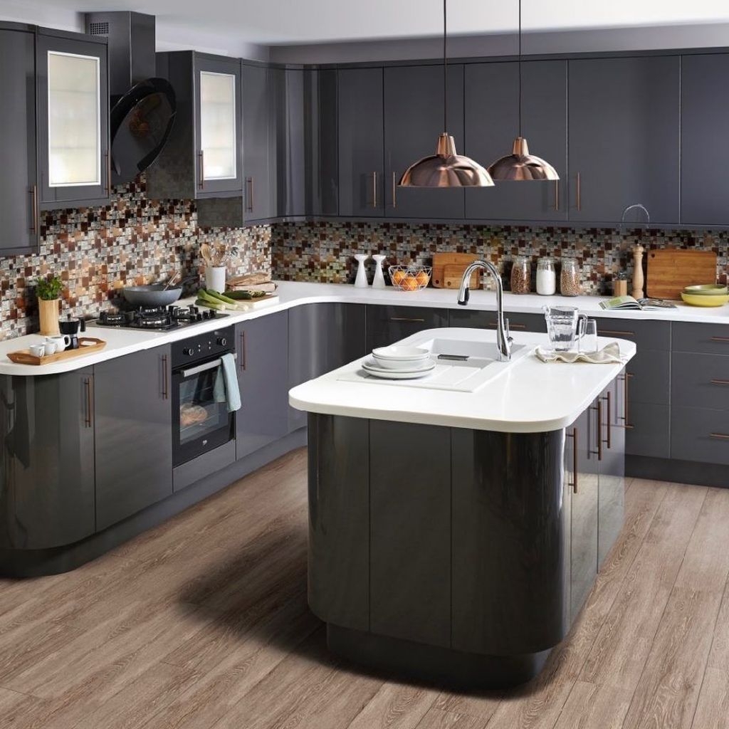 Inspiring Dark Grey Kitchen Design Ideas 27 - PIMPHOMEE