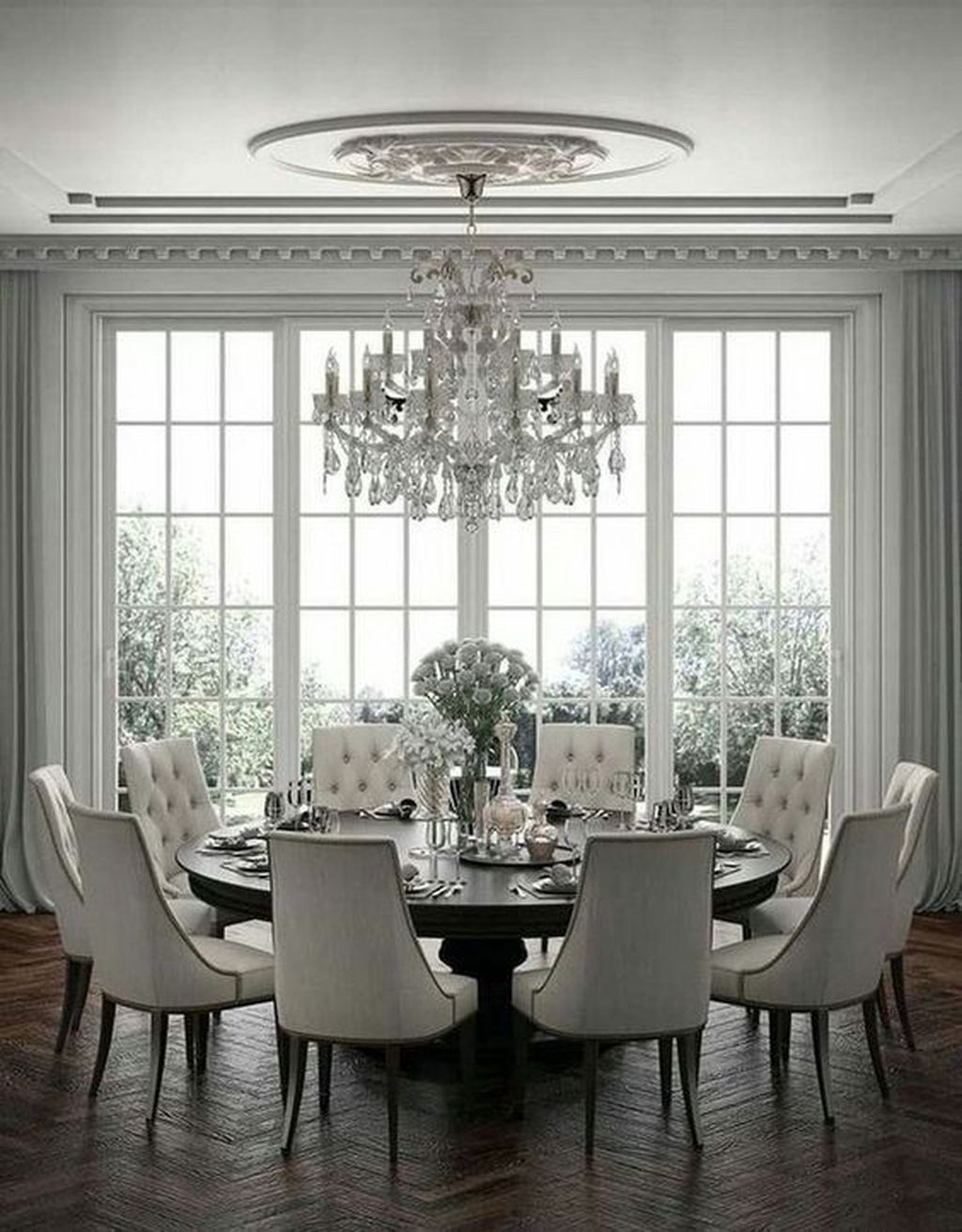 Nice Transitional Dining Room Design Ideas 19 - PIMPHOMEE