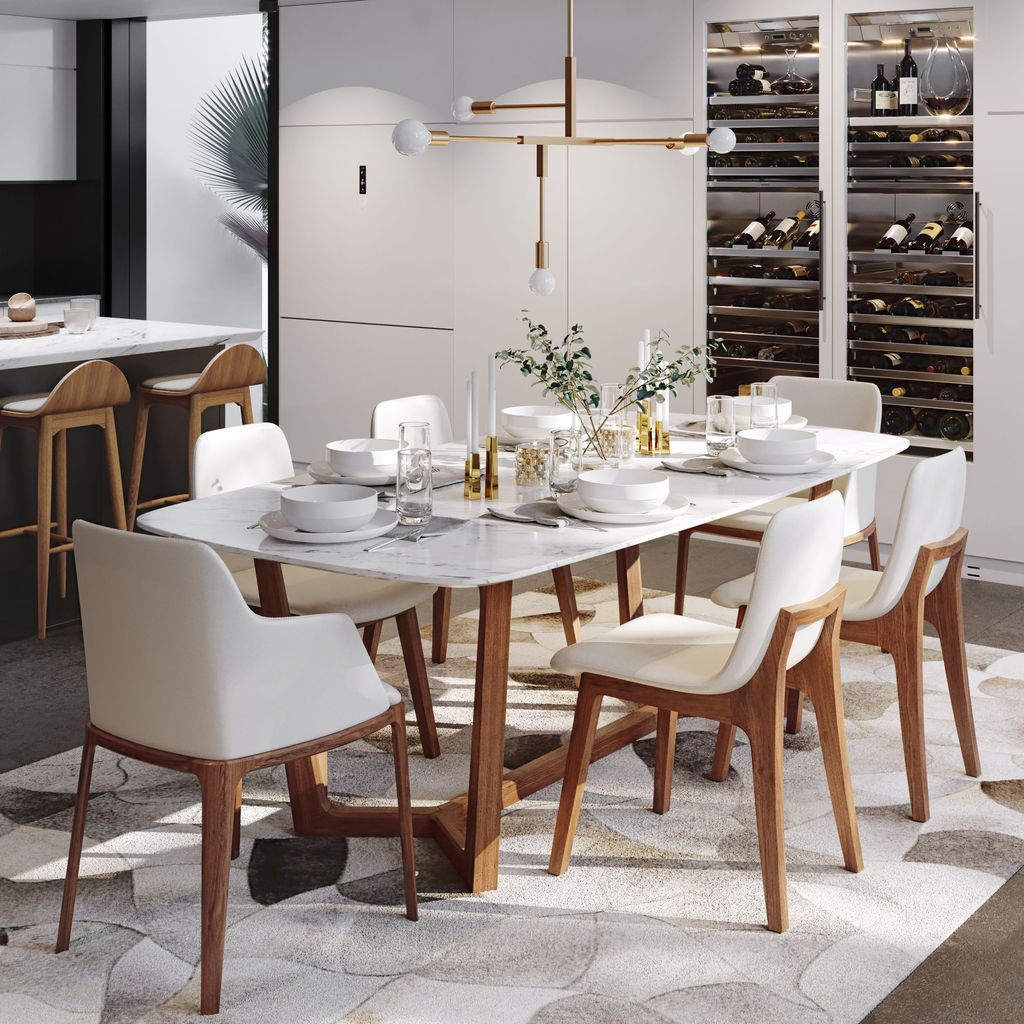 32 Stunning Dining Room Table Design With Modern Style - PIMPHOMEE