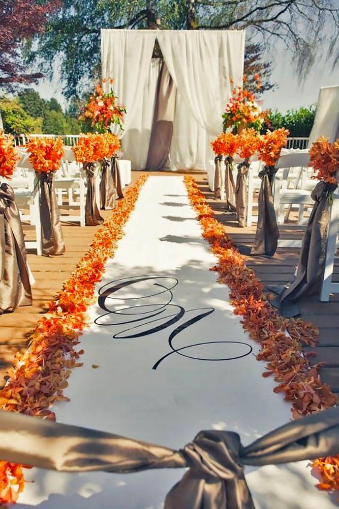 Fall Wedding Aisle Decorations