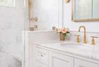 White And Gold Bathroom