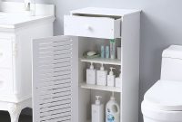 White Bathroom Floor Cabinet