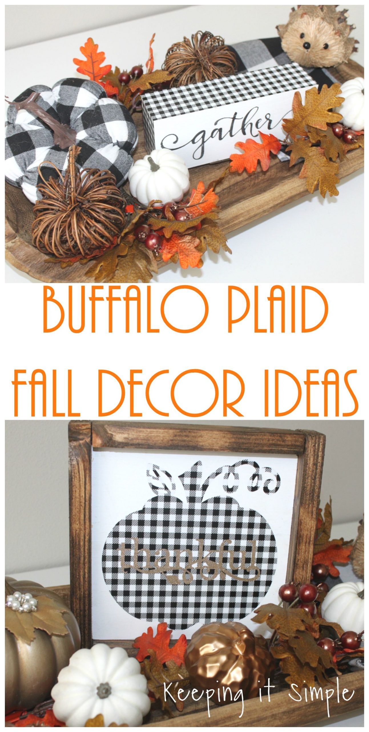 Buffalo Plaid Fall Decor