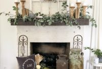 Farmhouse Fall Fireplace Decor