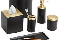 Black And Gold Bathroom Set