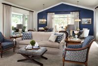 Blue Accent Wall Living Room