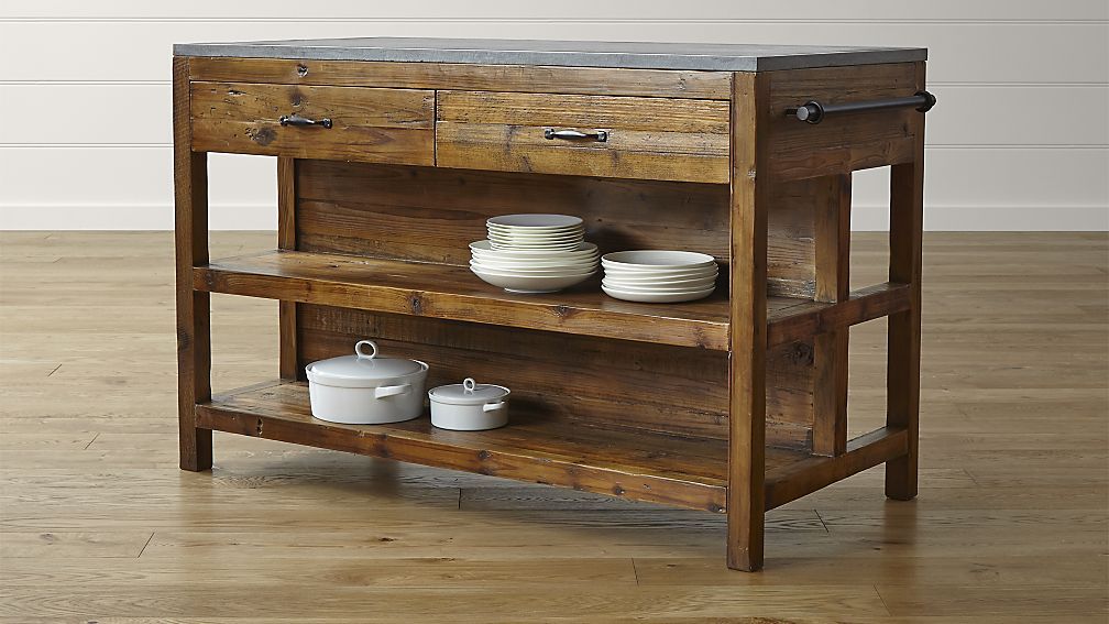 crate and barrel long wood table kitchen 2005