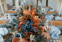 Blue And Orange Fall Decor