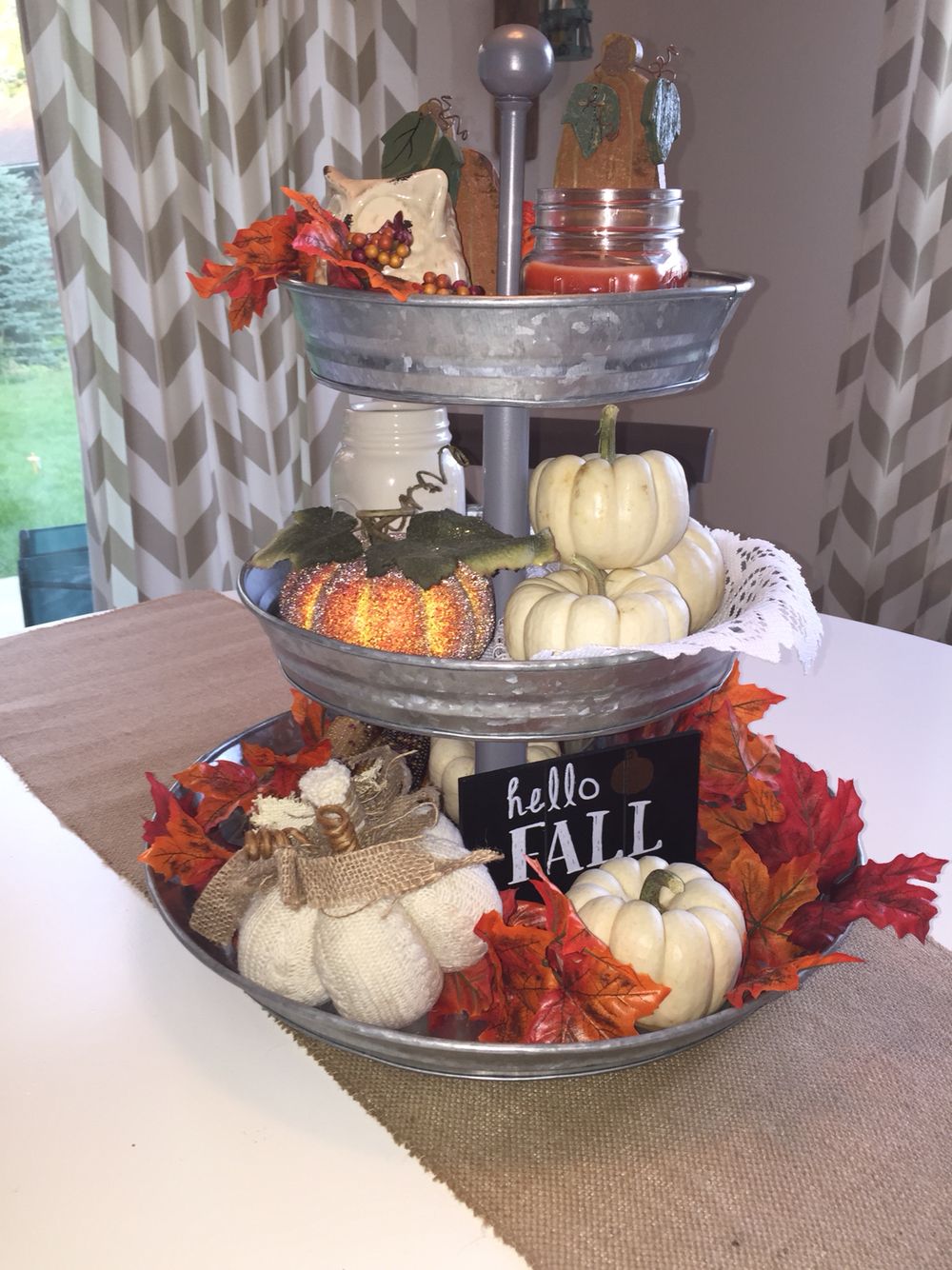 Fall Tiered Tray Decor