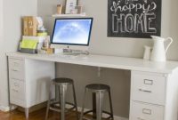 Home Office Desk With File Drawers